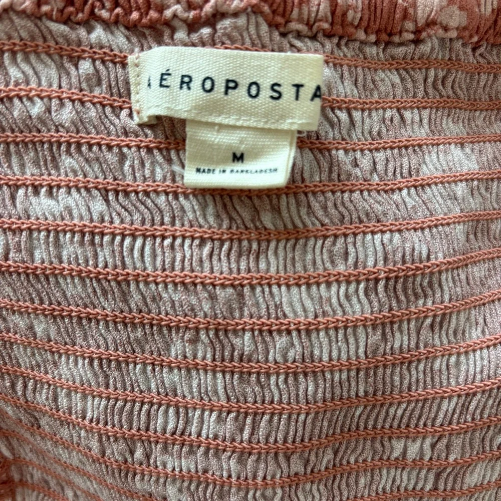 Aeropostal Summer Floral boho Strapless Coral Maxi Dress Size Medium - Picture 6 of 6